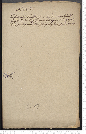 Brief von Bischof Valentin, 1538