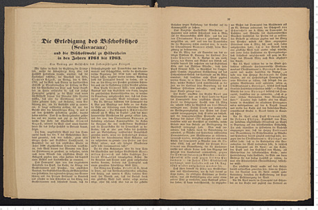 Johann Michael Kratz: Das Hochstift Hildesheim im siebenjährigen Kriege