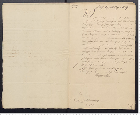 Erlass der Königlich Preußischen Regierung  zur Klage auf Reunion, 18.2.1806