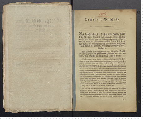 Hannoversche Regierungsverordnungen von 1816