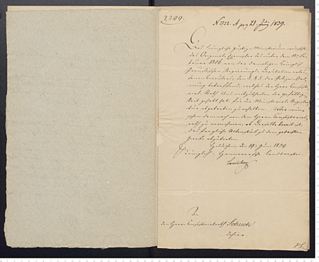 Erlass der Königlich Preußischen Regierung  zur Klage auf Reunion, 18.2.1806