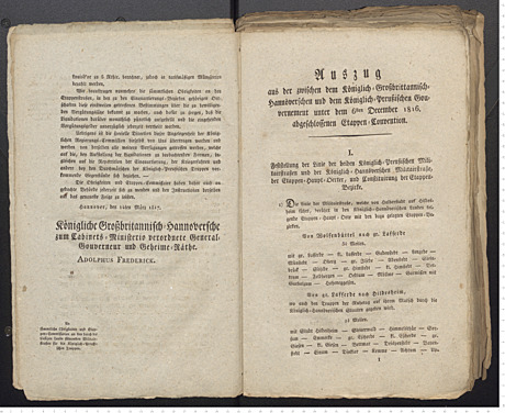 Regierungsverordnungen Hannover 1817